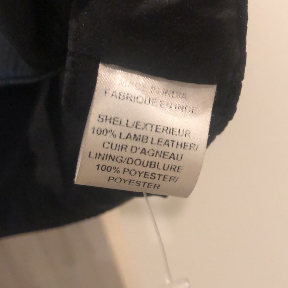 Blacks leather crystal haute hippie cropped top - Picture 3 of 4